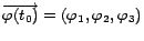 $\overrightarrow {\varphi (t_{0})}=(\varphi _{1},\varphi _{2},\varphi _{3})$