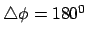 $\bigtriangleup\phi=180^{0}$