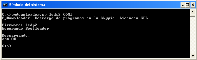 Pantallazo del pydownloader-1.0 en Windows